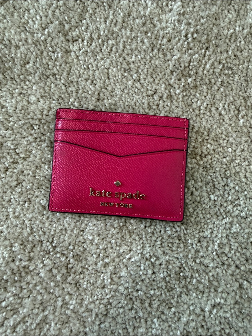 kate spade Bright Pink Leather Card Case